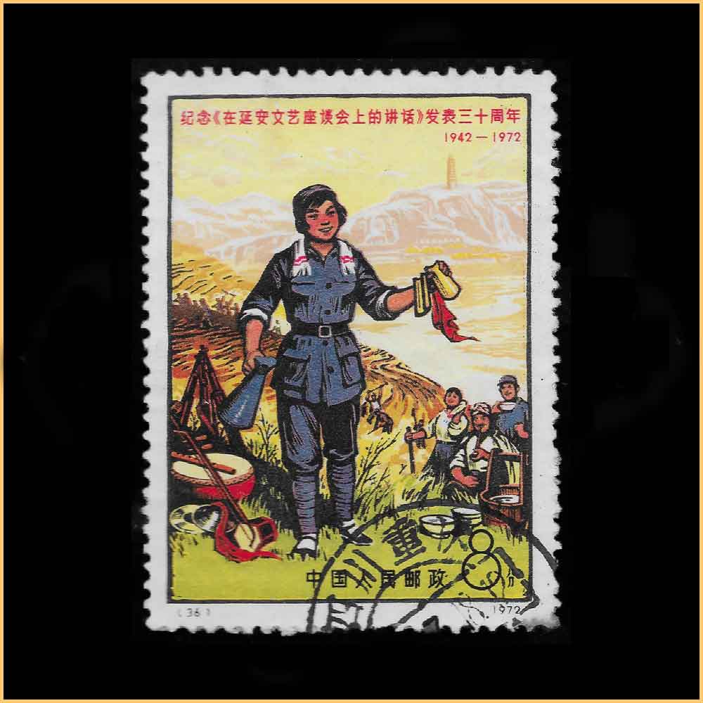 8分 文艺工作者深入工农兵，边劳动，边宣传